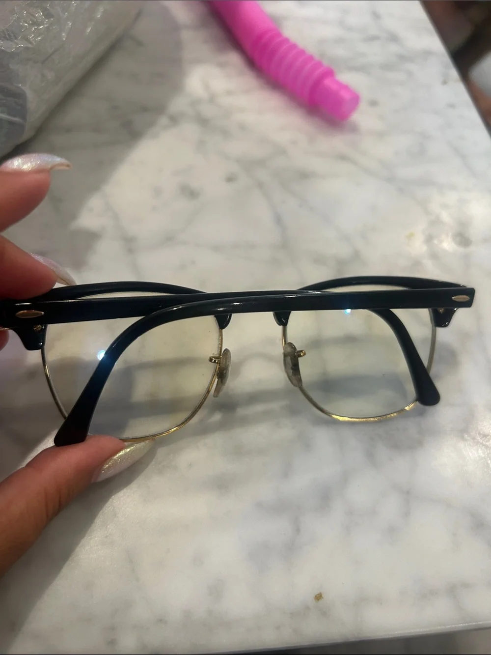 Ray-Ban Clubmaster Glasses in Black and Gold